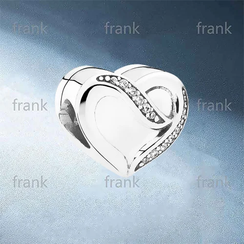 

791816CZ Ribbon of Love, Clear CZ