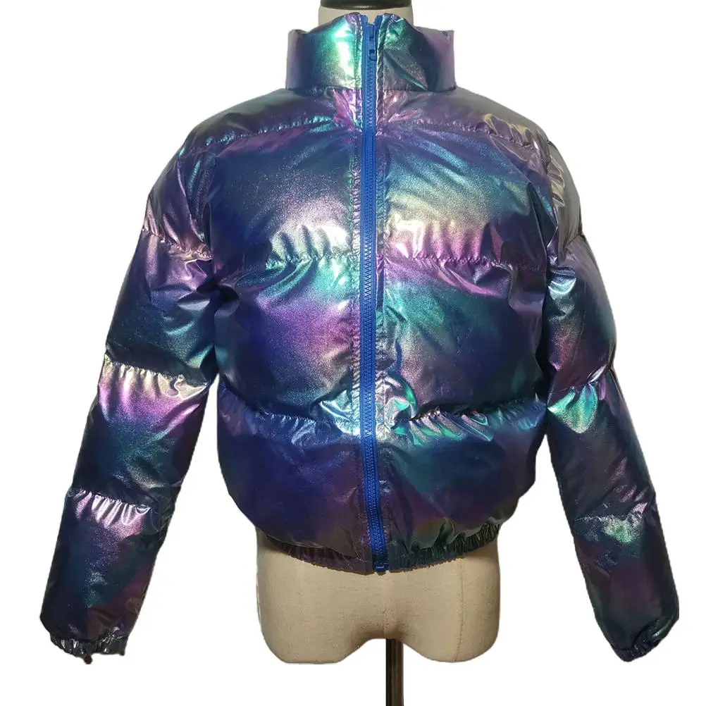 Женское короткое пальто с буфами осенне-зимняя теплая куртка длинным рукавом