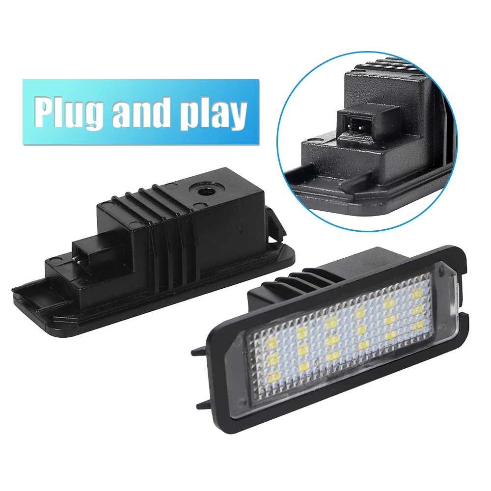 Car LED Number License Plate Light Lamp For VW Golf 4 5 6 Lupo Passat Beetle Polo Phaeton Scirocco Skoda Superb SEAT Altea Leon |