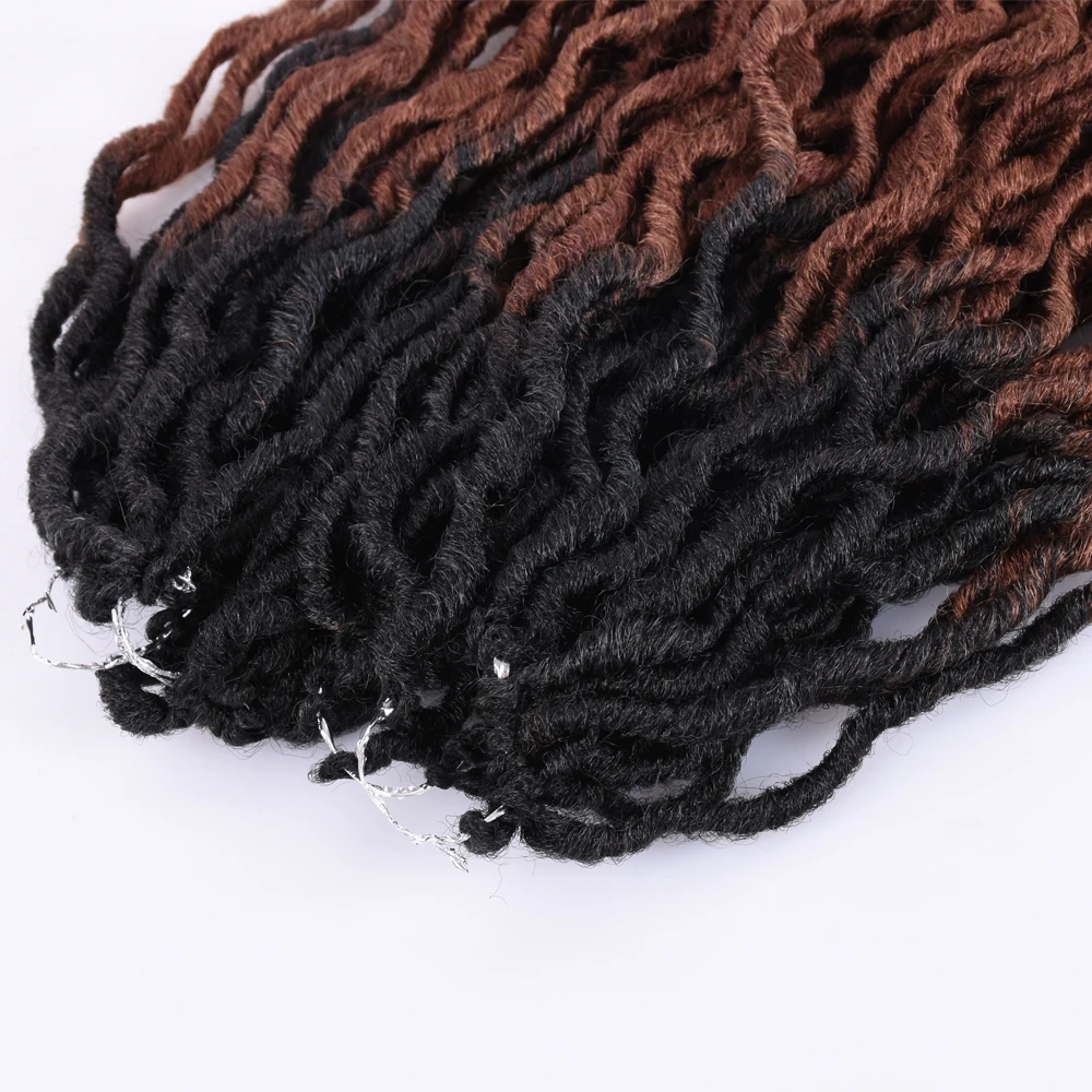 Богиня Nu Locs Мягкие Вьющиеся искусственные локоны в стиле косички для волос 18