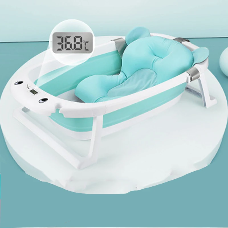 Складная детская ванночка портативная Детская ванна с электронной температурой