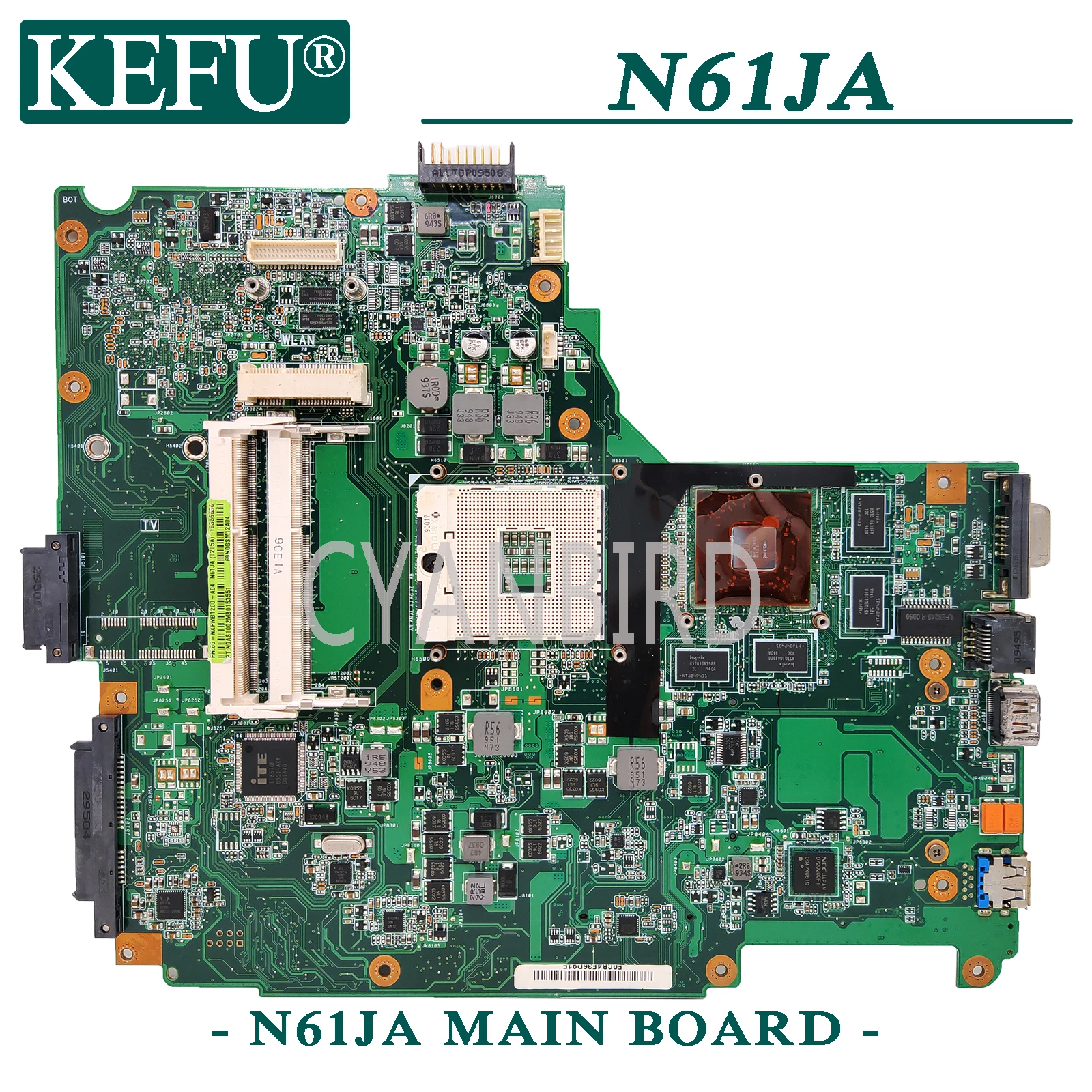 Placa-mãe Kefu N61ja Original Notebook Placa-mãe Placa-mãe para notebook