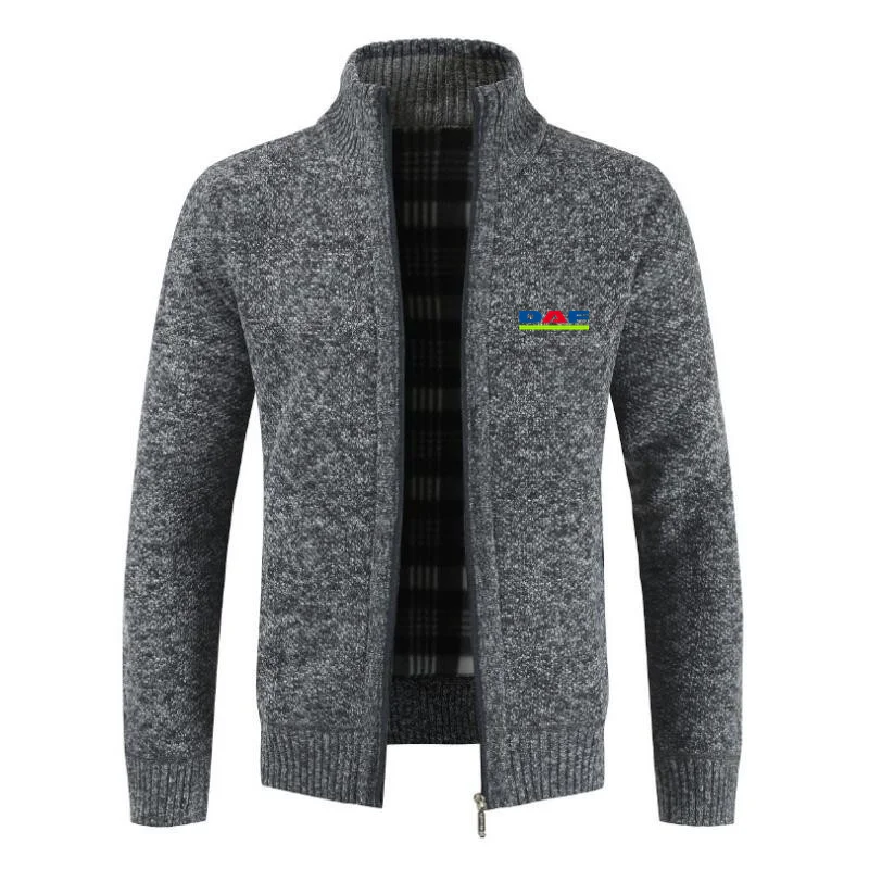 

DAF 2021 fashion men's cardigan knit sweater coat coat street business windbreaker autumn zipper shirt slim men's clothing
