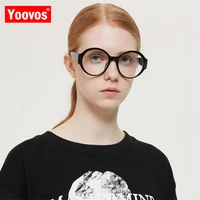 yoovos 2021 glasses frame women oversized retro eyeglasses for women blue light okulary vintage round eyewear gafas de hombre