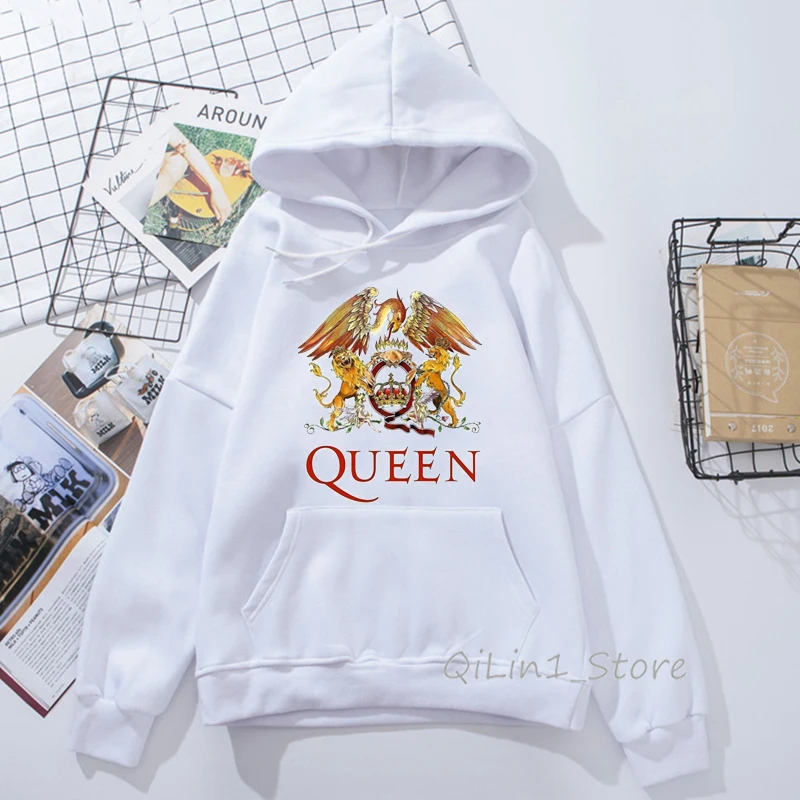 Классическая Толстовка с капюшоном в стиле queen band для мужчин и женщин толстовка