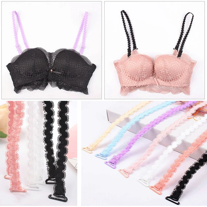 

Hot Sale 1 Pair Shoulder Straps Women's Bra Straps Wide Hook Fashion Embroidery Intimates Accessories Lace Underwear Straps