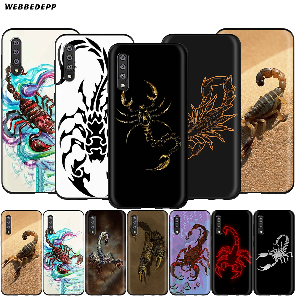 Webbedepp милый чехол с изображением животного краба скорпиона для Samsung Galaxy A3 A5 A6 Plus A7