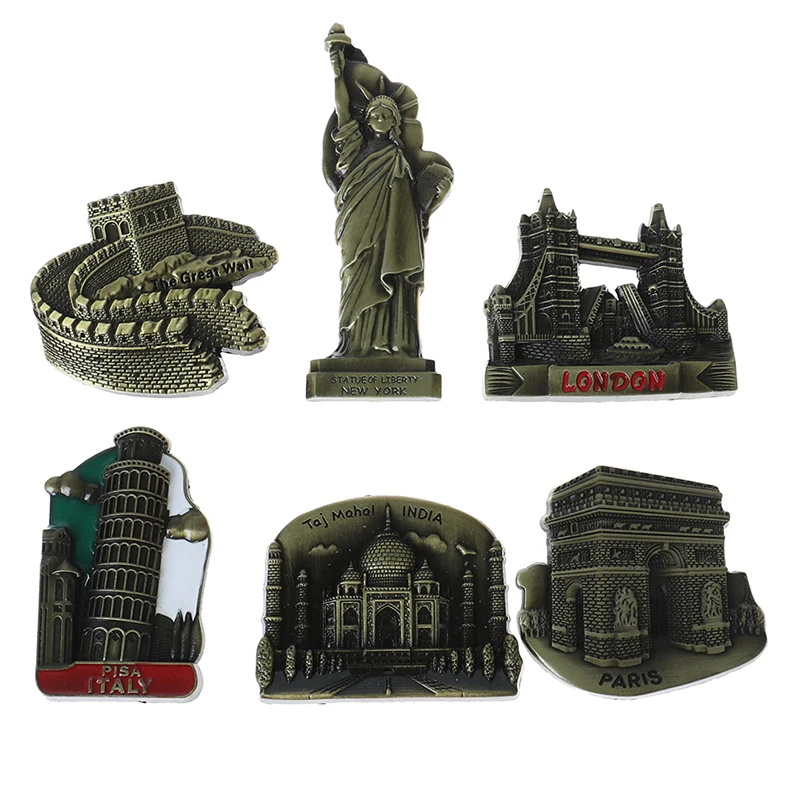 3D наклейки на холодильник магниты металлические США Великобритания италия