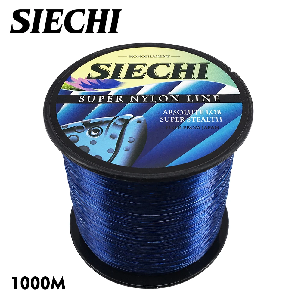 Сверхпрочная нейлоновая рыболовная леска SIECHI 1000 м 4-28 фунтов 3 цвета японская
