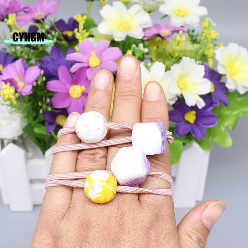 New Fashion korean amber ladies Hair rope Accessories for Women hair ties Girls elastic bands scrunchies pack A05-5 |