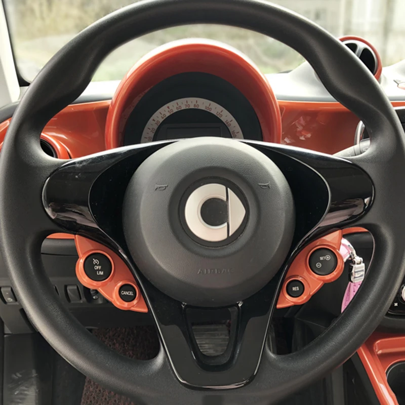 Автомобильный Стайлинг кнопки рулевого колеса декоративная рамка отделка ABS для