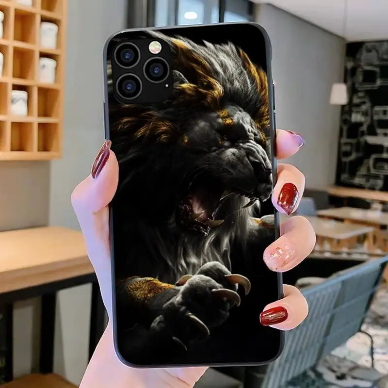 

Animals The Lion Phone Case for iPhone 11 12 Pro mini pro XS MAX 8 7 6 6S Plus X 5S SE 2020 XR