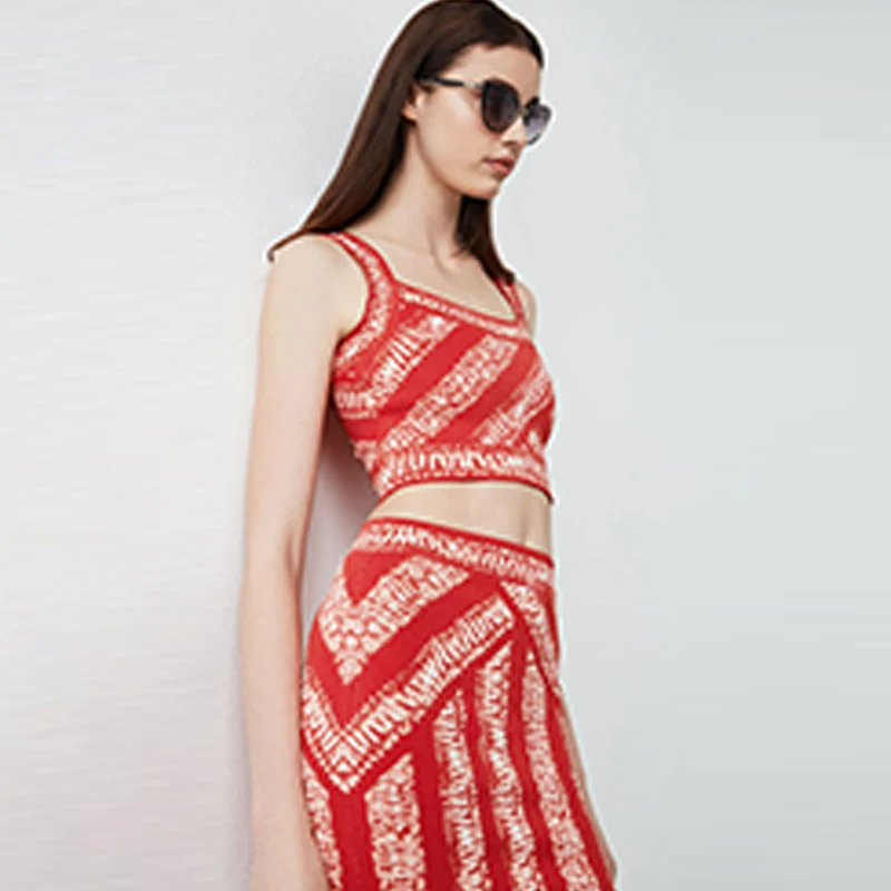 New Arrivals Women Clothing Strap Sleeveless Striped Zippers Tight Sexy 2 Piece Set Women Club Outfits Summer Suit 2020