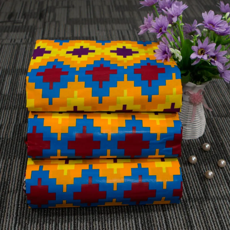 Новинка Весна 2020 ткань для одежды с желтыми волнами африканской национальной