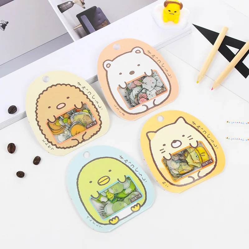 50 шт./упак. милые уплотнительные наклейки Sumikko gurashi s Mini pvc дневник в стиле