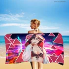 Японское пляжное полотенце в стиле аниме для девочек, летние полотенца для ванной комнаты, банное полотенце для кавайной девушки с мультяшным рисунком, полотенца для путешествий и плавания под заказ, быстросохнущие до 10