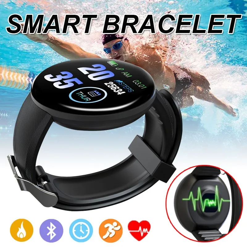 

D18 Smart Watch With Pressure Measurement Smart Band Blood Pressure Heart Rate Monitor Wristband Waterproof Fitness Bracelet