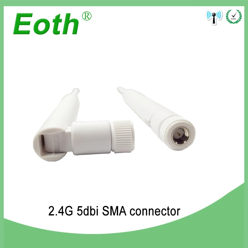 2 4 Ghz антенна Wifi 5dbi SMA разъем Белый ghz всенаправленная маршрутизатор 4g + RP-SMA Мужской