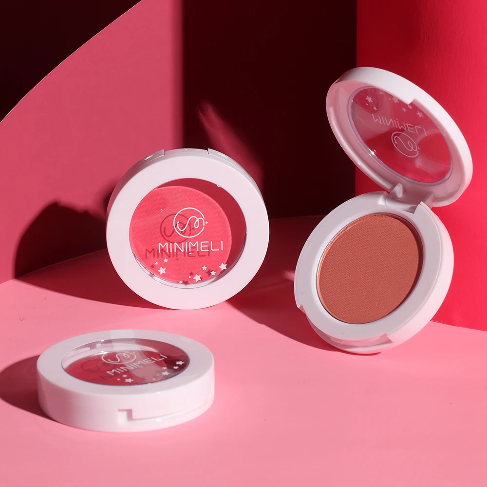 

MINIMELI 6 Colors Face Baked Cheek Blush Smooth Long-lasting Oil Control Natural Makeup Effect Blush Face Makeup Cosmetics