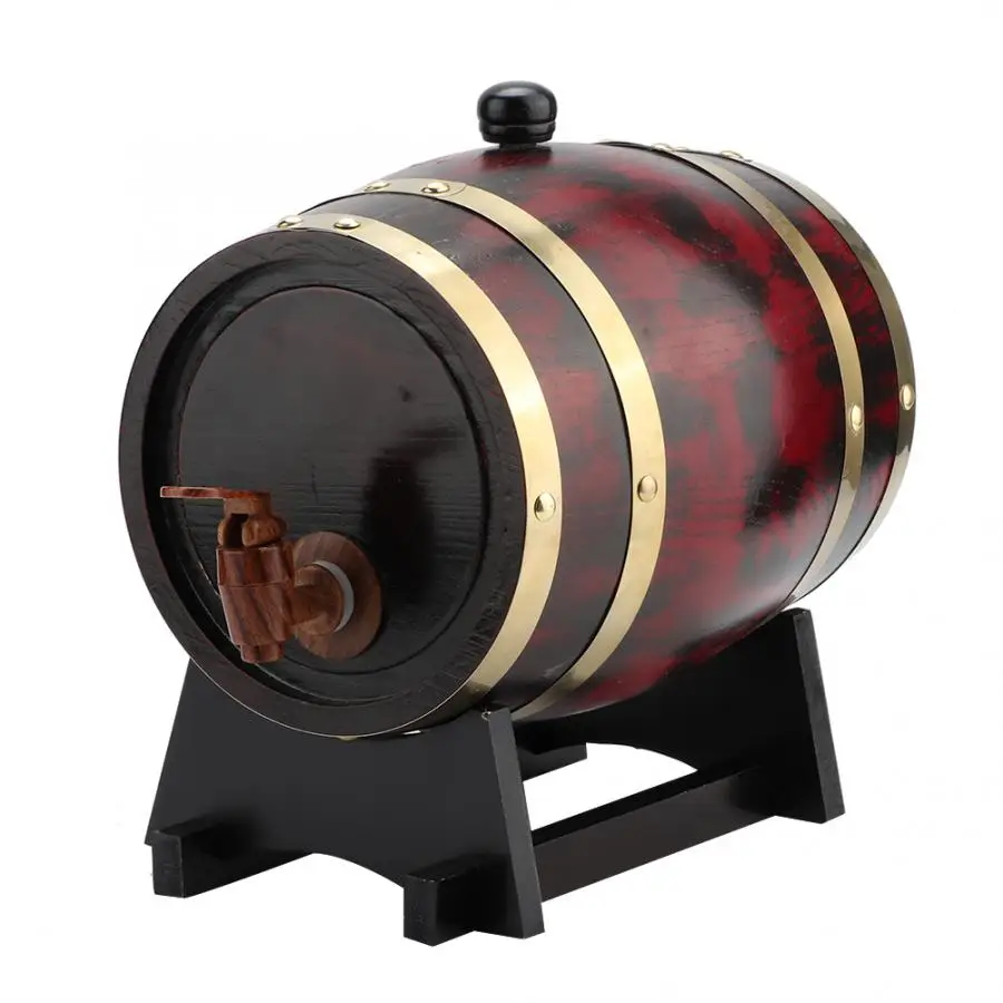 Домашняя пивная бочка из дубового дерева объемом 3 л ведро для винных бочонок