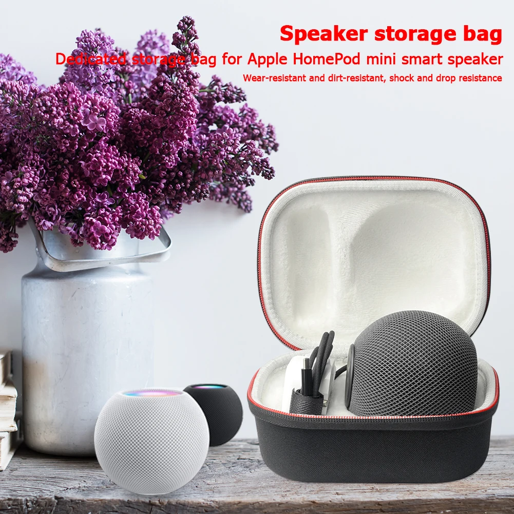Smart Speaker Protective Hard Shell Boxes Sound Loudspeaker Space-saving for Apple HomePod Mini Carrying Case | Электроника