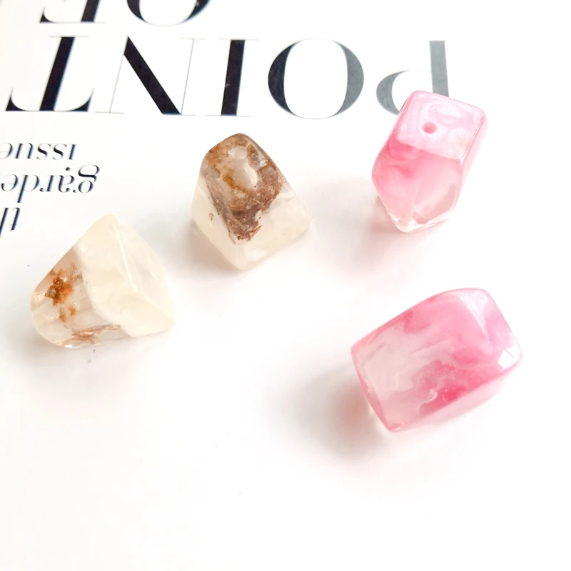 DIY Jewelry Accessories Resin Material Trapezoidal Crystal Amber Temperament Handmade Earrings | Украшения и аксессуары