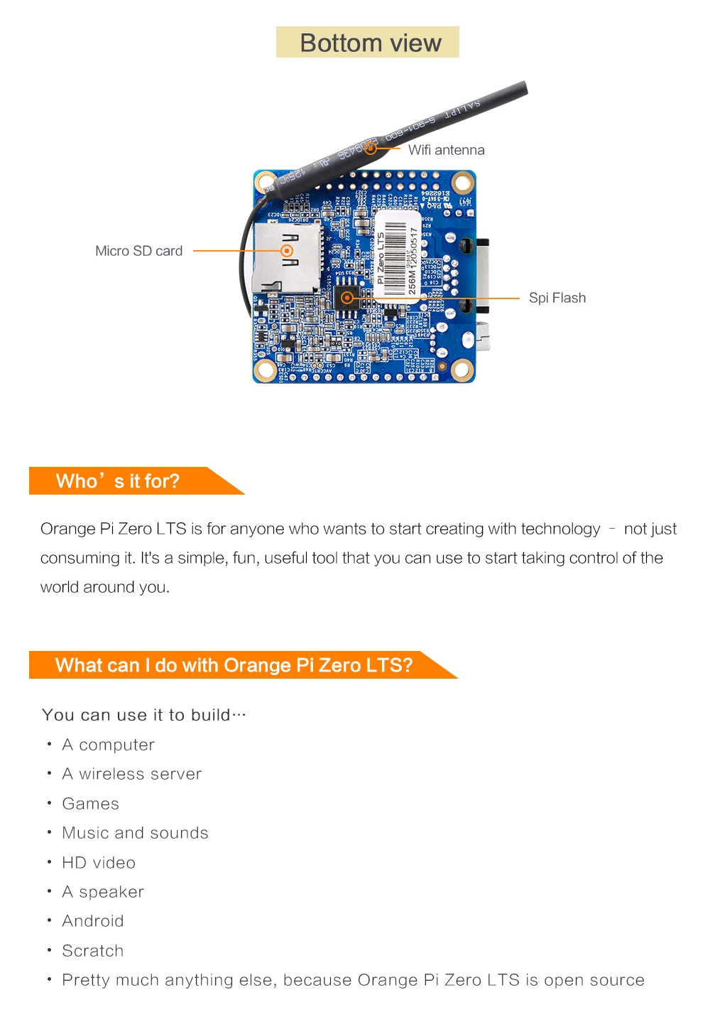 Orange Pi zero LTS комплект 1: orange Pi zero LTS 256 МБ+ плата расширения для Raspberry Pi