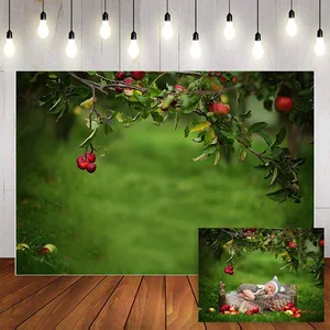 Фон для фотосъемки Mehofond зеленое дерево фрукты детский душ день рождения Фотофон для фотостудии