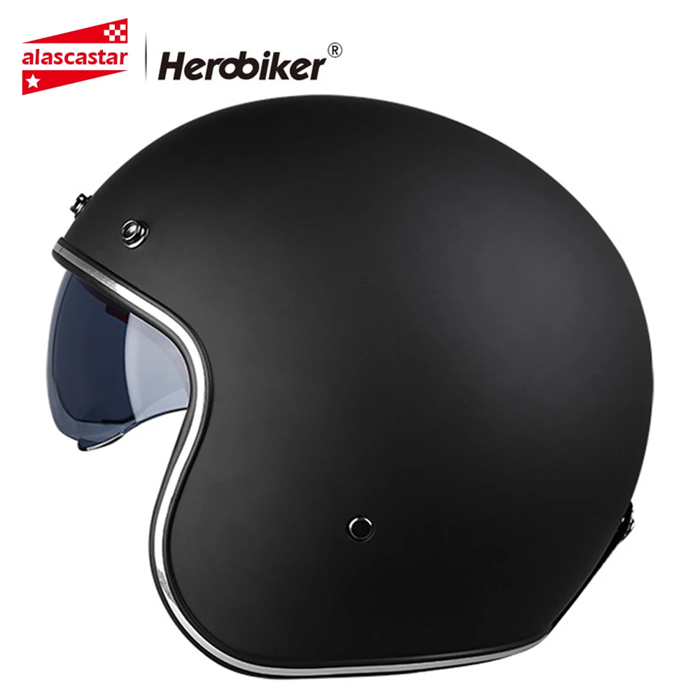 Мотоциклетный шлем VOSS Ретро Casco 3/4 с открытым лицом двойные защитные козырьки