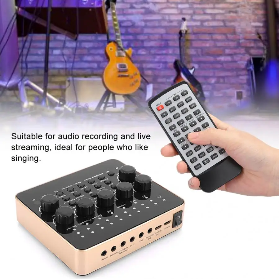 Внешняя звуковая карта KTV для прямой трансляции микрофон записи USB Микшер