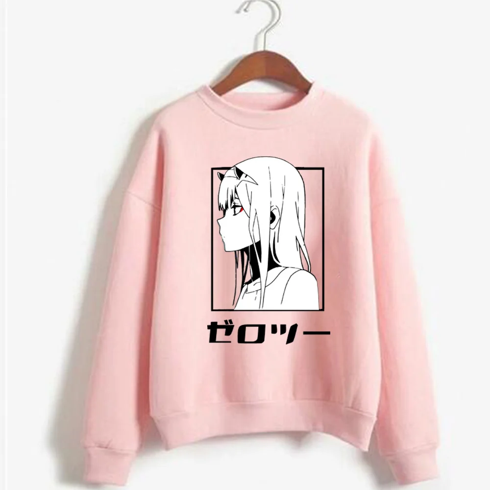 

Darling In The Franxx Long Sleeve Hoodie Zero Two Print Women Men Casual Sweatshirt Loose Streetwear Pullovers Hooded Hoody 2021