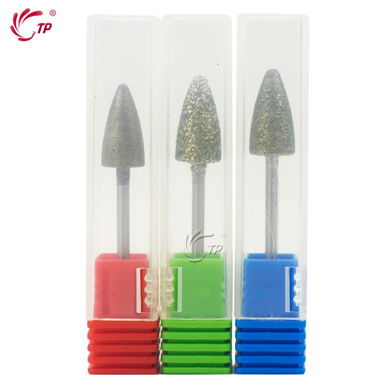 

TP 4 TYPES Diamond Drill Bit Rotary Burr Foot Cuticle Clean Manicure Pedicure Tools Drill Accessories Nail Mills Umbrella