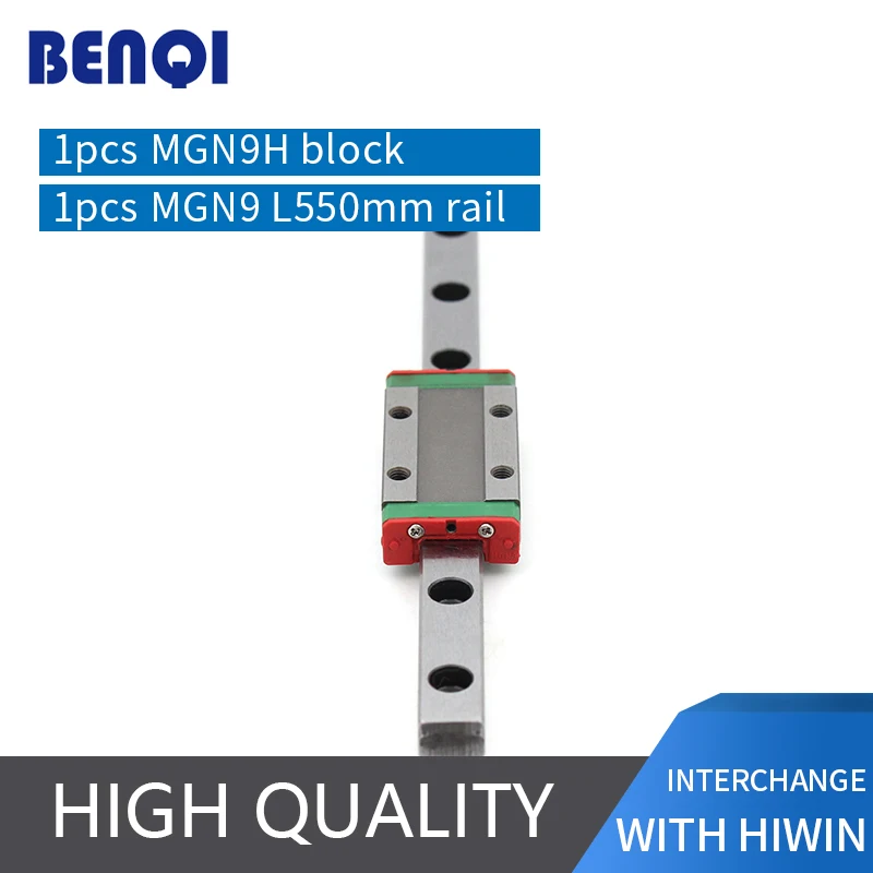 Линейная направляющая MGN9 rail 500 мм + слайдер MGN9H есть в наличии|linear guide|linear guide railguide |