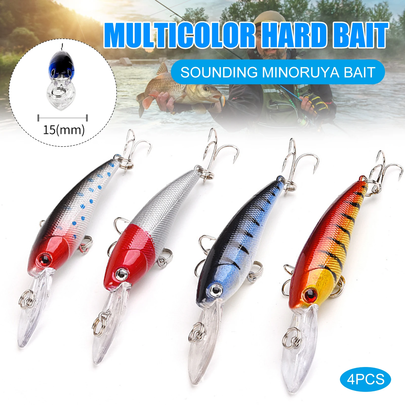 

9cm 7.5g Artificial Fishing Lure Sounding Simulation Fish Shape Lure Fishing Tools EDF88