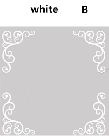 white 4 шт./компл. самоклеящиеся оконное стекло стикер декоративная оконная пленка мебельное стекло зеркало угловой наклейка домашний декор - Цвет: white