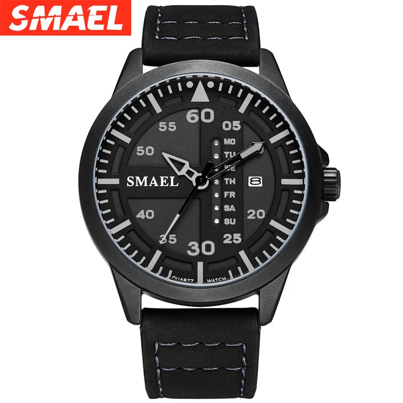

Personalized Men's Watch Sports Waterproof Calendar Fashion Quartz Watch Genuine Leather Men's Wrist Watch water proof watch
