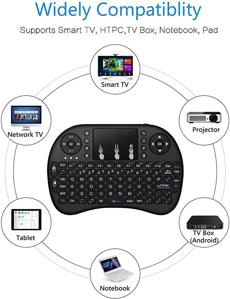 

I8 Мини Беспроводная клавиатура 2,4 ГГц русская английская версия Air Mouse с тачпадом для ноутбука Android TV Box PC