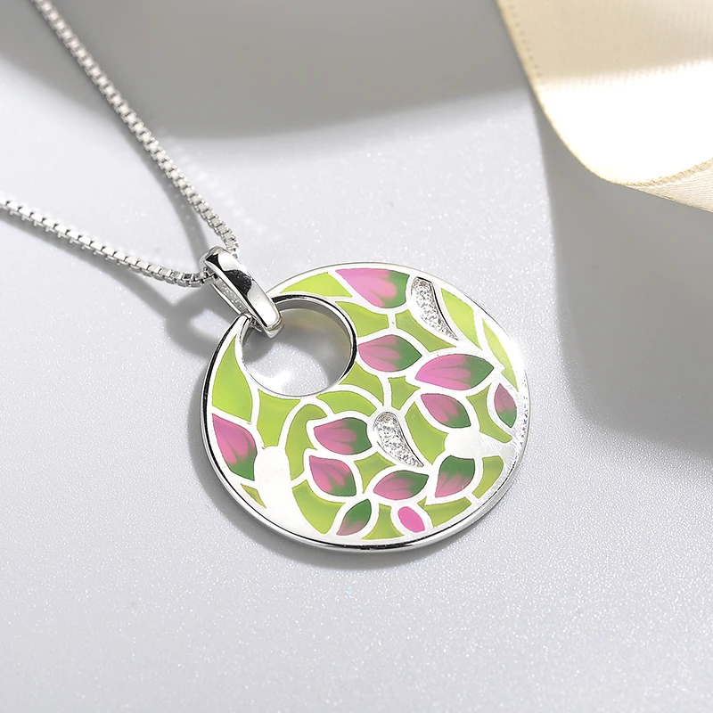 Новое серебро 925 пробы DIY подарок сверкающий CZ красивый узор красочная эмаль