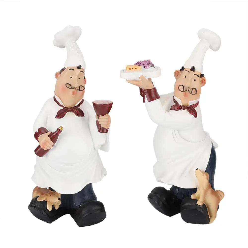 Фигурки шеф повара 10 дюймов милые полимерные фигурки для ресторана мини