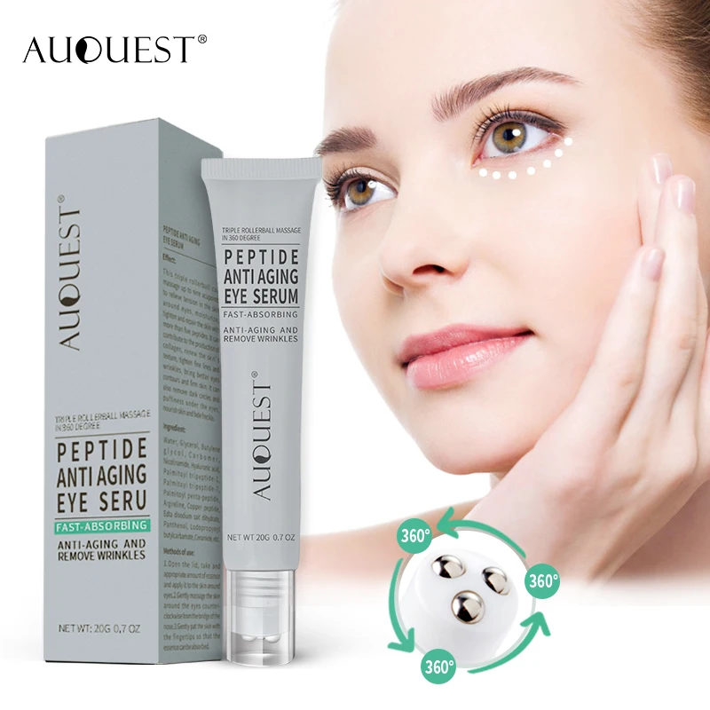 AUQUEST Peptides Ageless Instantly Eye Cream Anti Dark Circle Bags Remove Wrinkles Aging Care 20g |