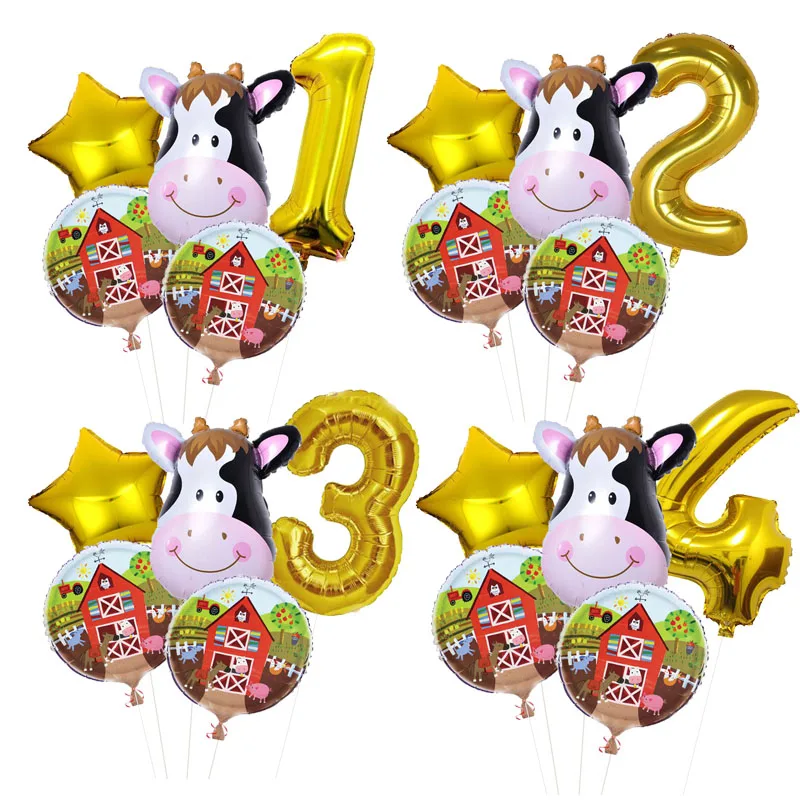 

5 шт., воздушные шары в виде животных