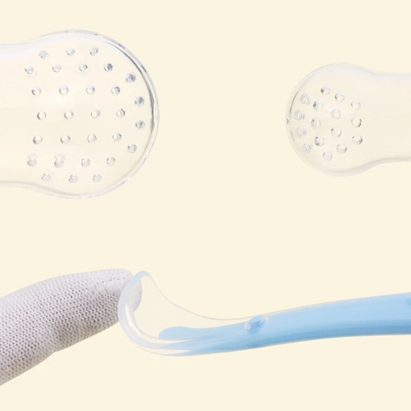 Baby Soft Silicone Spoon Food Grade Baby Feeding Spoons Safety Tableware Infant Learning Spoons for 4M-3Y Baby