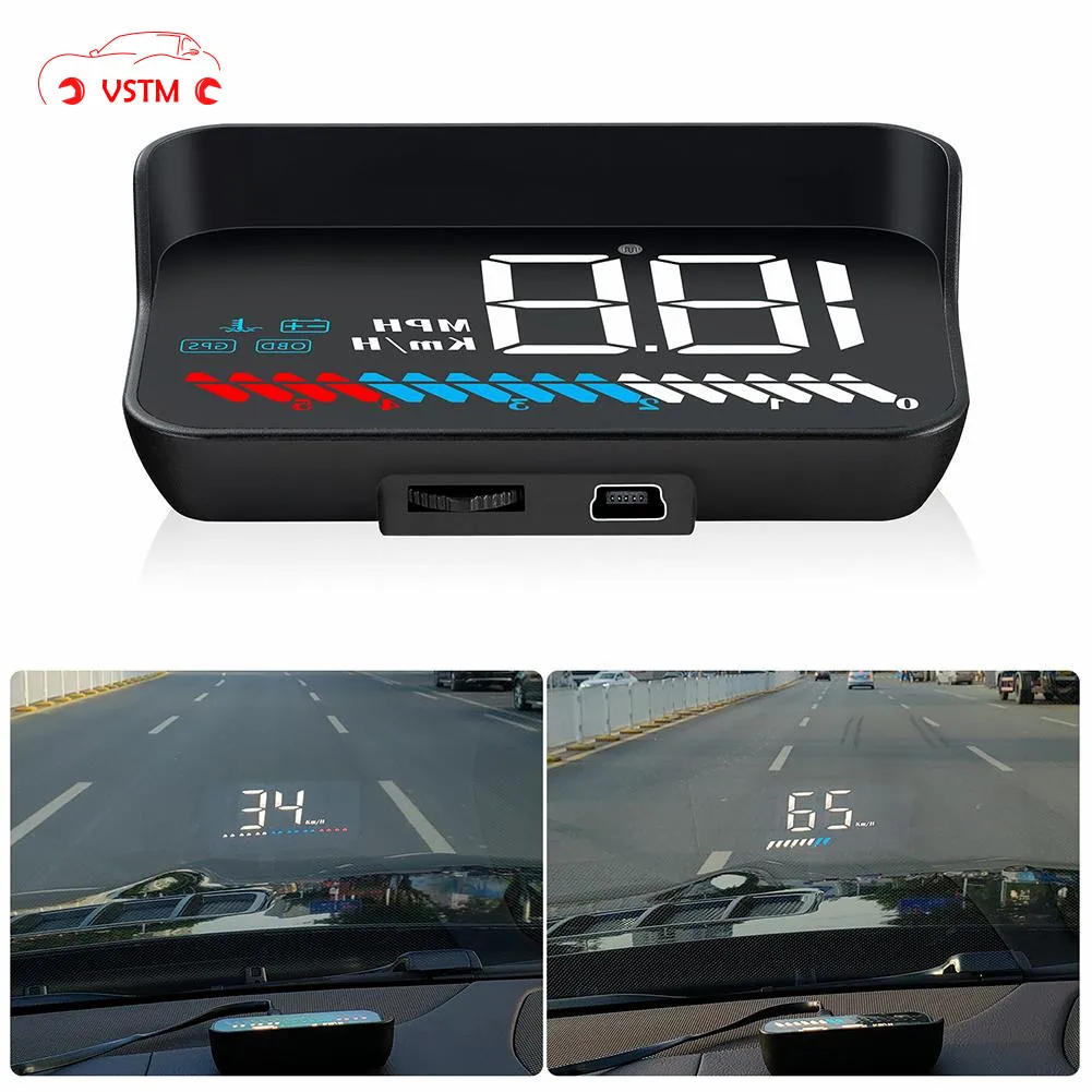 

Автомобильный проектор лобового стекла M7 2 в 1, бортовой компьютер с системой бортовой диагностики, GPS, спидометр, проектор на лобовое стекло