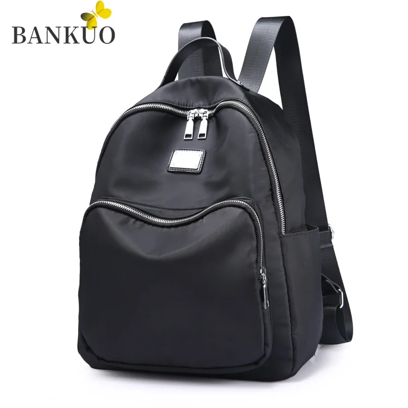 

BANKUO Ladies Backpack Fashion All-match Oxford Canvas Large Capacity Casual Classic Work Travel Shopping Women's Zip Bag X67