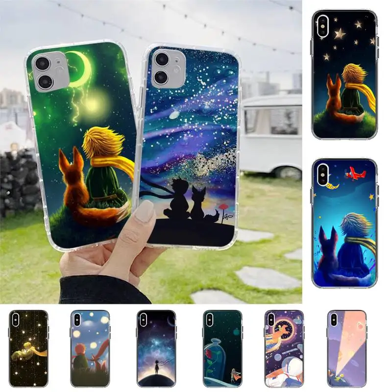 

The Little Prince Starry Sky Phone Case For iPhone X XS MAX 6 6s 7 7plus 8 8Plus 5S SE 2020 XR 11 11pro max DIY Clear capa