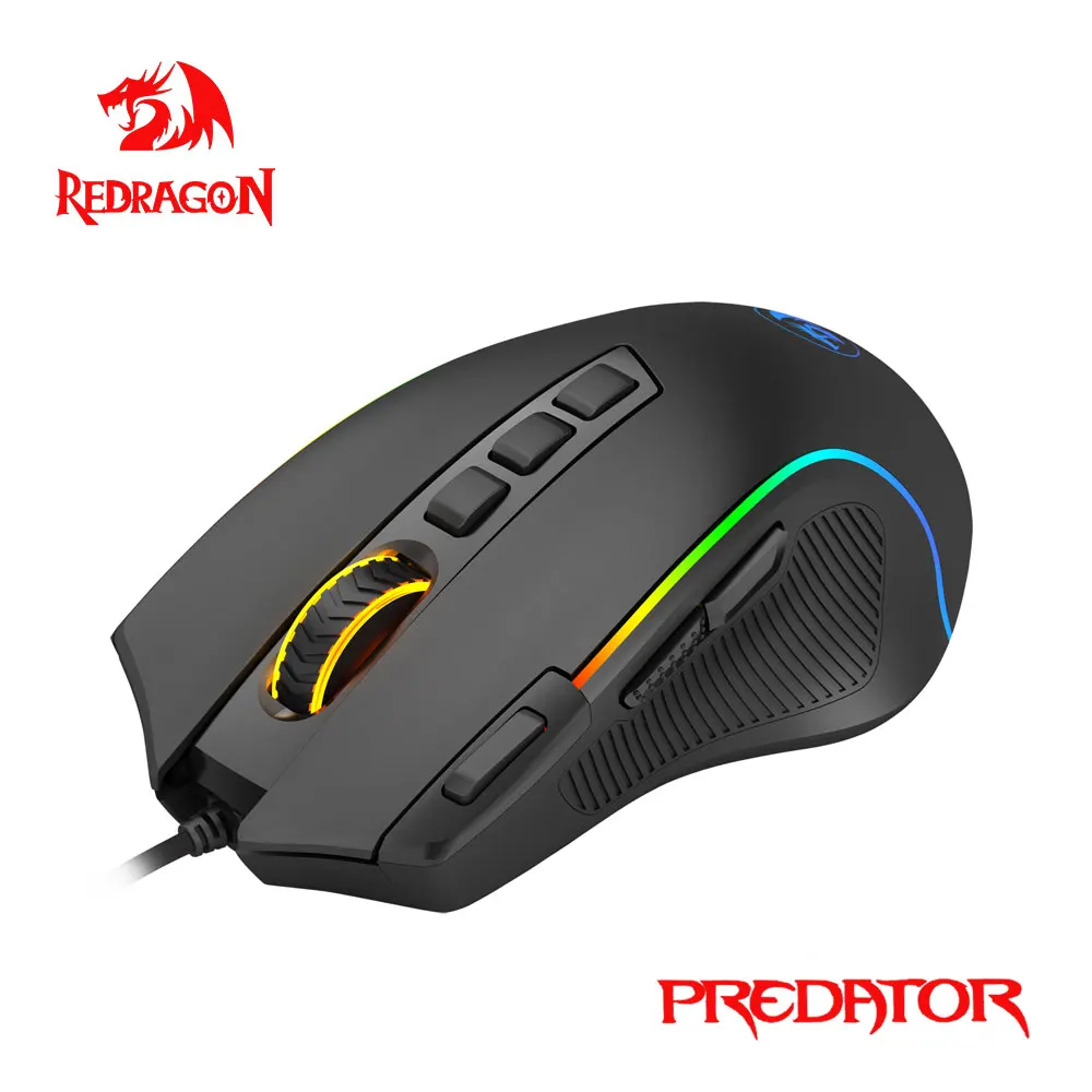 

Мышь игровая Redragon Predator M612 Проводная с RGB-подсветкой, 8000 DPI