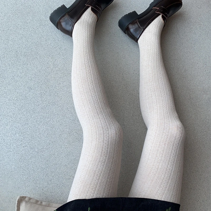 Новое поступление вязаные женские обтягивающие Теплые осенние колготки в стиле