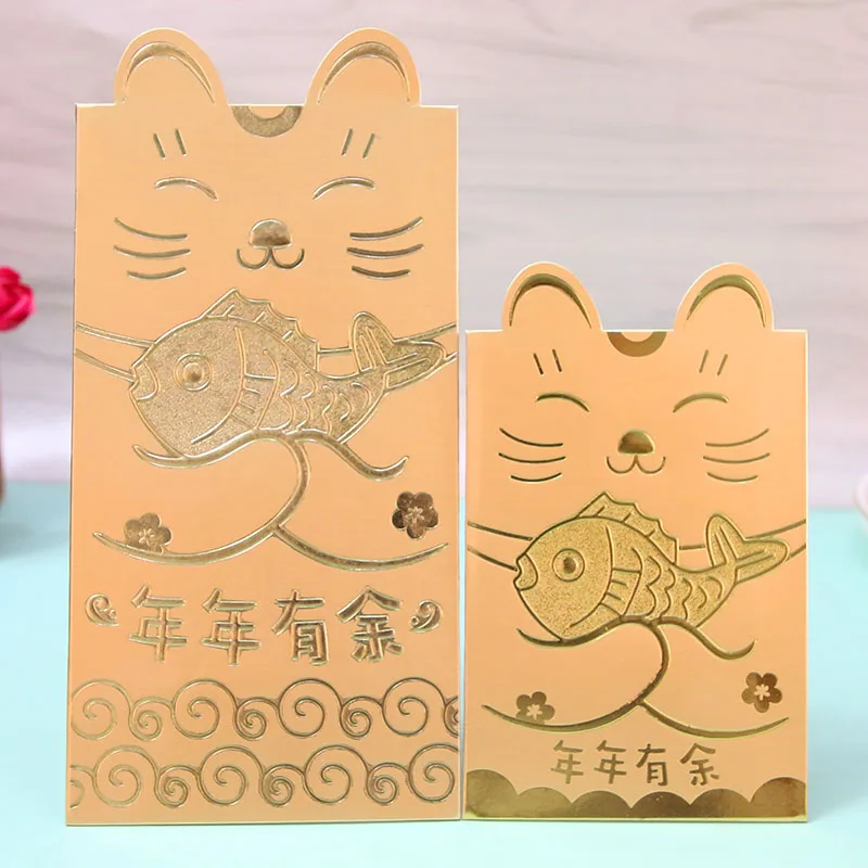 Мультяшная кошка люки красная упаковка 2020 китайская крыса новогодний красный