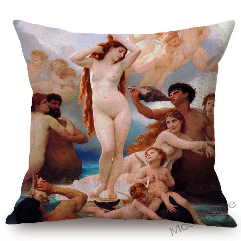 Чехол для подушки французский учебный арт Venus Athena греческие мифы библейская