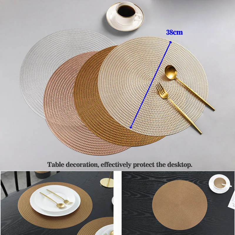 38 СМ Круглая поливинилхлоридная кухонная салфетка подставка обеденный Коврики